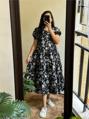 Stylish Fashion Flared/A-line Gown(Black)