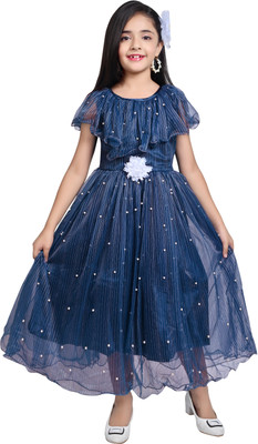 Hariyal Creation Flared/A-line Gown(Blue)