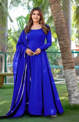 Vanray Fashion Anarkali Gown(Blue)