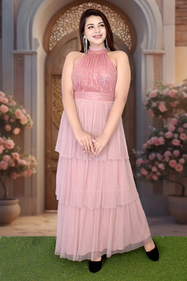 Tc Tabiya Collection Flared/A-line Gown(Pink)