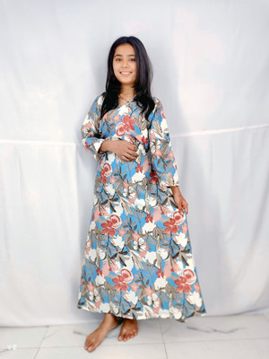 JB CREATION Anarkali Gown(Multicolor)