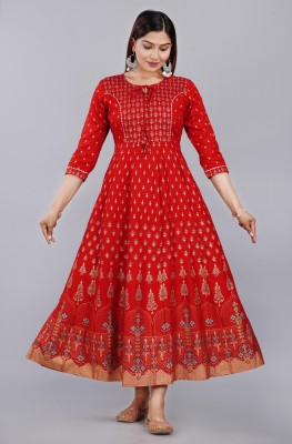 RF CLOTHES Anarkali Gown(Red)