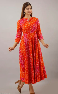 IFRAA COLLECTION Anarkali Gown(Red)