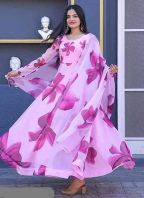 Pramukh Darshan Export Anarkali Gown(Purple)