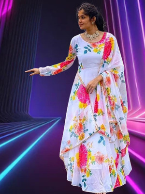 Pramukh Darshan Export Anarkali Gown(Multicolor)