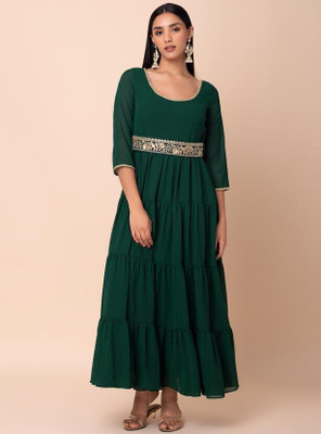 RUNAMORA CREATION Anarkali Gown(Green)
