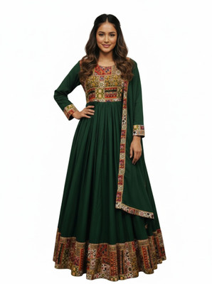 Sylora Anarkali Gown(Red)