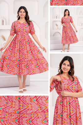 grinah fashion Flared/A-line Gown(Multicolor)