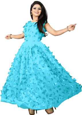 3Buddy Fashion Flared/A-line Gown(Light Blue)