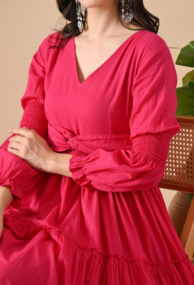 ftDiva Anarkali Gown(Pink)