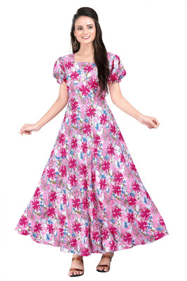 harrica Anarkali Gown(Pink)