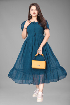 premarth Flared/A-line Gown(Blue)