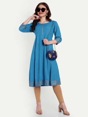 YESLY Anarkali Gown(Light Blue)