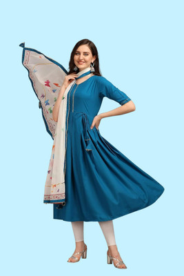 HouseOfCommon Anarkali Gown(Light Blue)