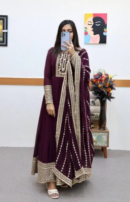 GRISHU COLLECTION Anarkali Gown(Purple)