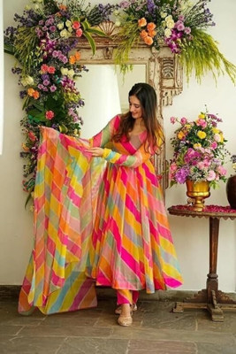 VSPCreation Anarkali Gown(Multicolor)