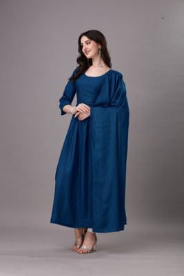 PANJURLI Flared/A-line Gown(Light Blue)
