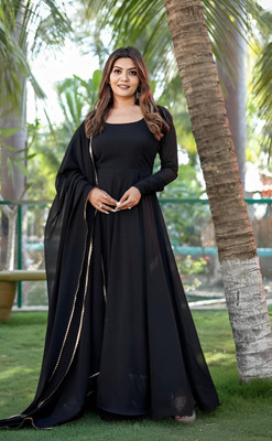 Heer Enterprise Anarkali Gown(Black)