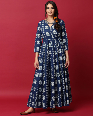 VebNi Flared/A-line Gown(Dark Blue)