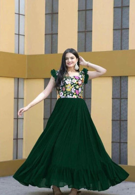 AMRIJA FASHION Flared/A-line Gown(Multicolor)