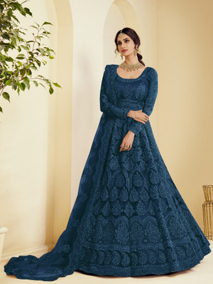 A To Z Cart Flared/A-line Gown(Dark Blue)