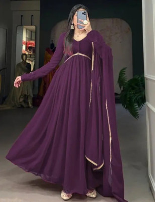 JJGROUP Anarkali Gown(Maroon)