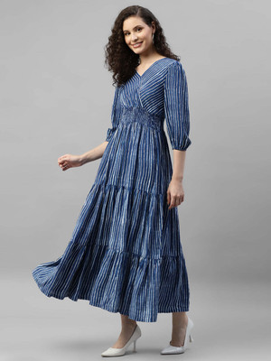 Femvy Anarkali Gown(Blue)