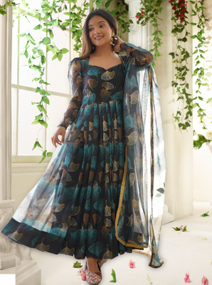 Kedar Fab Anarkali Gown(Blue)