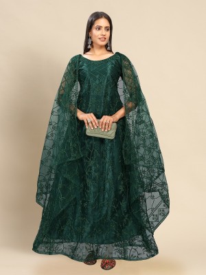 LADY SHOPI Anarkali Gown(Green)