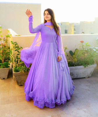 AMAR FORMATION Flared/A-line Gown(Purple)