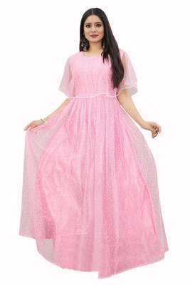 A To Z Cart Flared/A-line Gown(Pink)