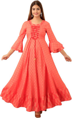 Sinyaar Anarkali Gown(Orange)