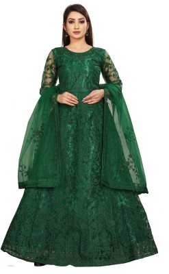 LADY SHOPI Anarkali Gown(Green)