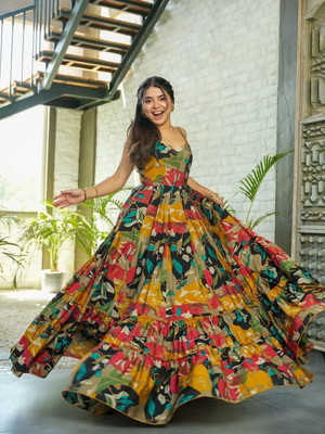 BRAND BONET Flared/A-line Gown(Multicolor)