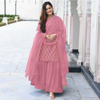 ESHANAY ENTERPRISE Flared/A-line Gown(Pink)