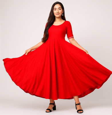 AK Fashion Flared/A-line Gown(Red)