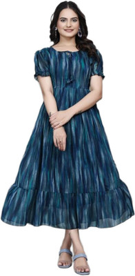 PANJURLI Straight Gown(Blue)