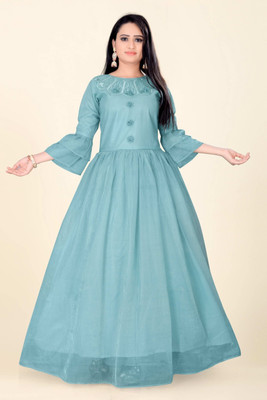 Barters boutique Flared/A-line Gown(Blue)