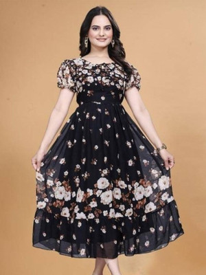 NARI DREAM Anarkali Gown(Black)
