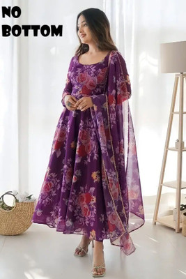 TheShivCreation Flared/A-line Gown(Purple)