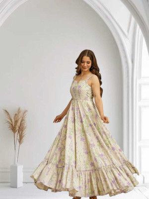 DHARMA ENTERPRISE Anarkali Gown(Multicolor)