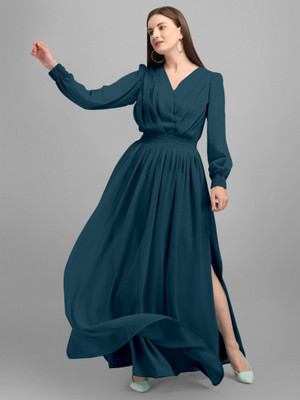Raiyani Fashion Anarkali Gown(Blue)