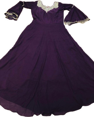 SSV Flared/A-line Gown(Purple)