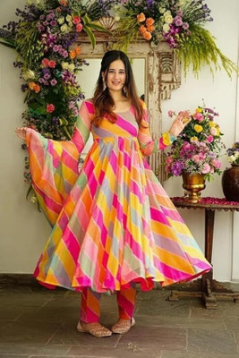 VSPCreation Anarkali Gown(Multicolor)