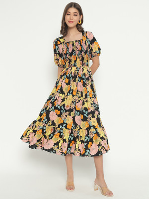 Femvy Flared/A-line Gown(Yellow)