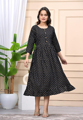 minimal city Anarkali Gown(Black)