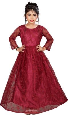 A To Z Cart Anarkali Gown(Maroon)