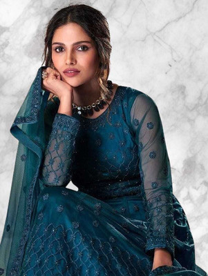 Beautypiie Anarkali Gown(Blue)