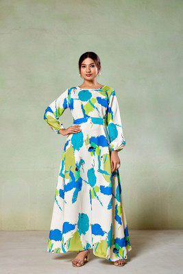 SARINKU Anarkali Gown(Multicolor)