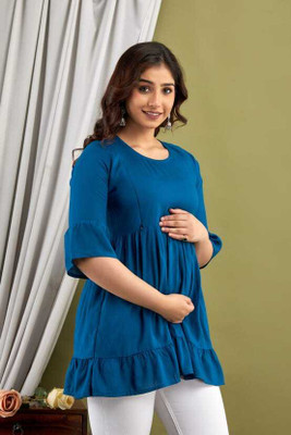 Chahat Gartex Flared/A-line Gown(Blue)